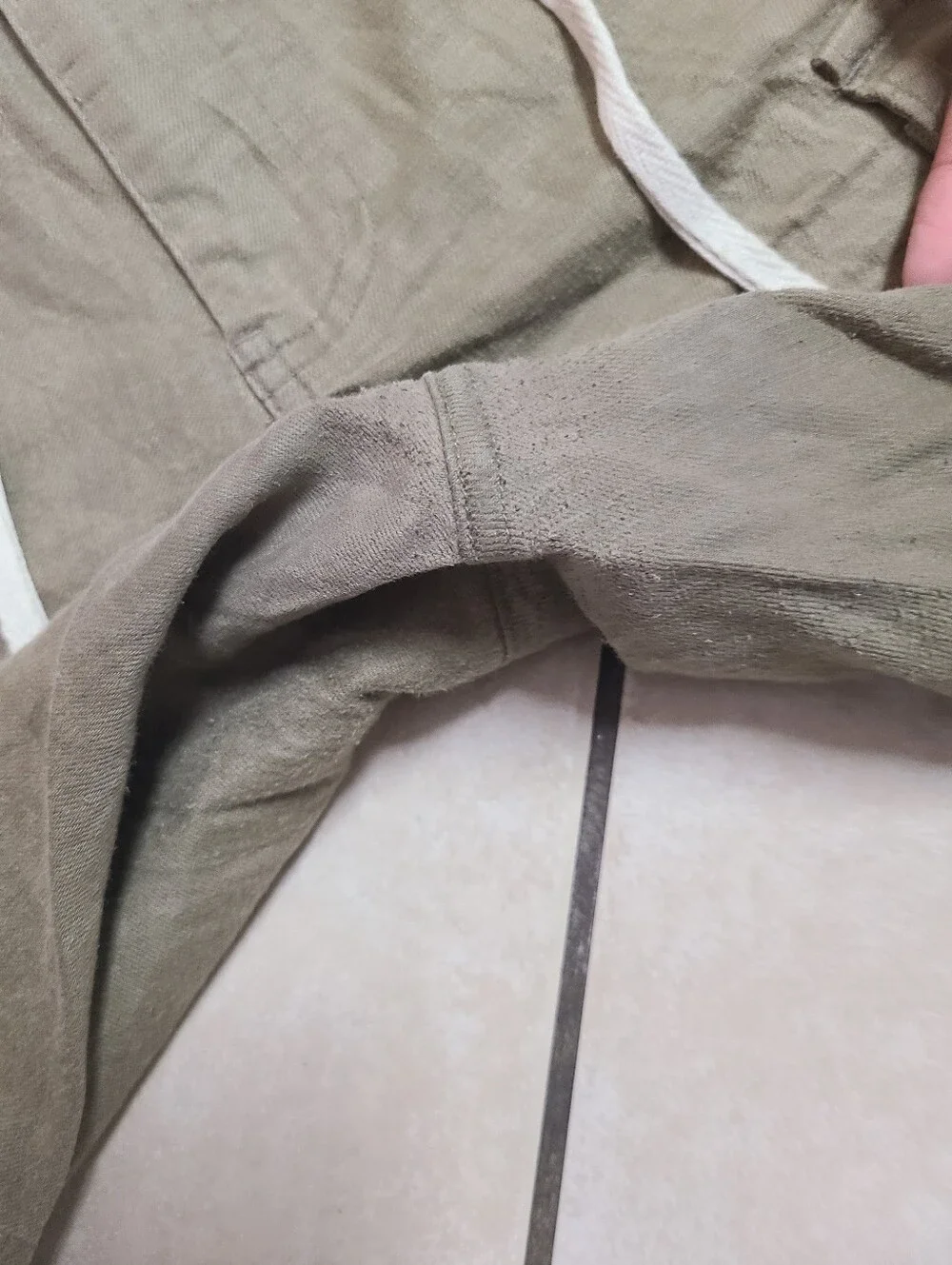 UpWest Olive Green Cargo Drawstring Shorts